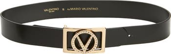 Valentino by Mario Valentino Dolly レザーベルト VALENTINO BY MARIO VALENTINO Dolly Logo Buckle Leather Belt
