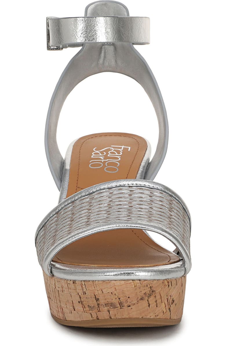 Franco Sarto Celeste Wedge Sandal, Alternate, color, Silver