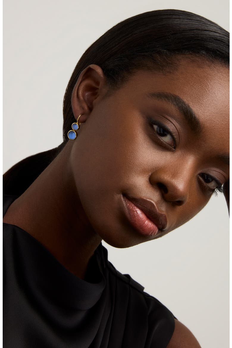 Tulum Double Droplet Earrings, Alternate, color, IRIDESCENT MIDNIGHT BLUE