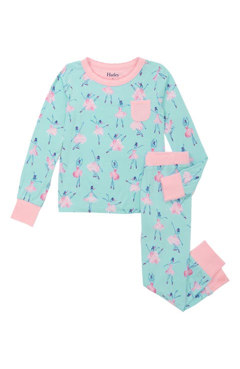 Kids' Ballet School Fitted Two-Piece Pajamas (Toddler, Little Kid & Big Kid)