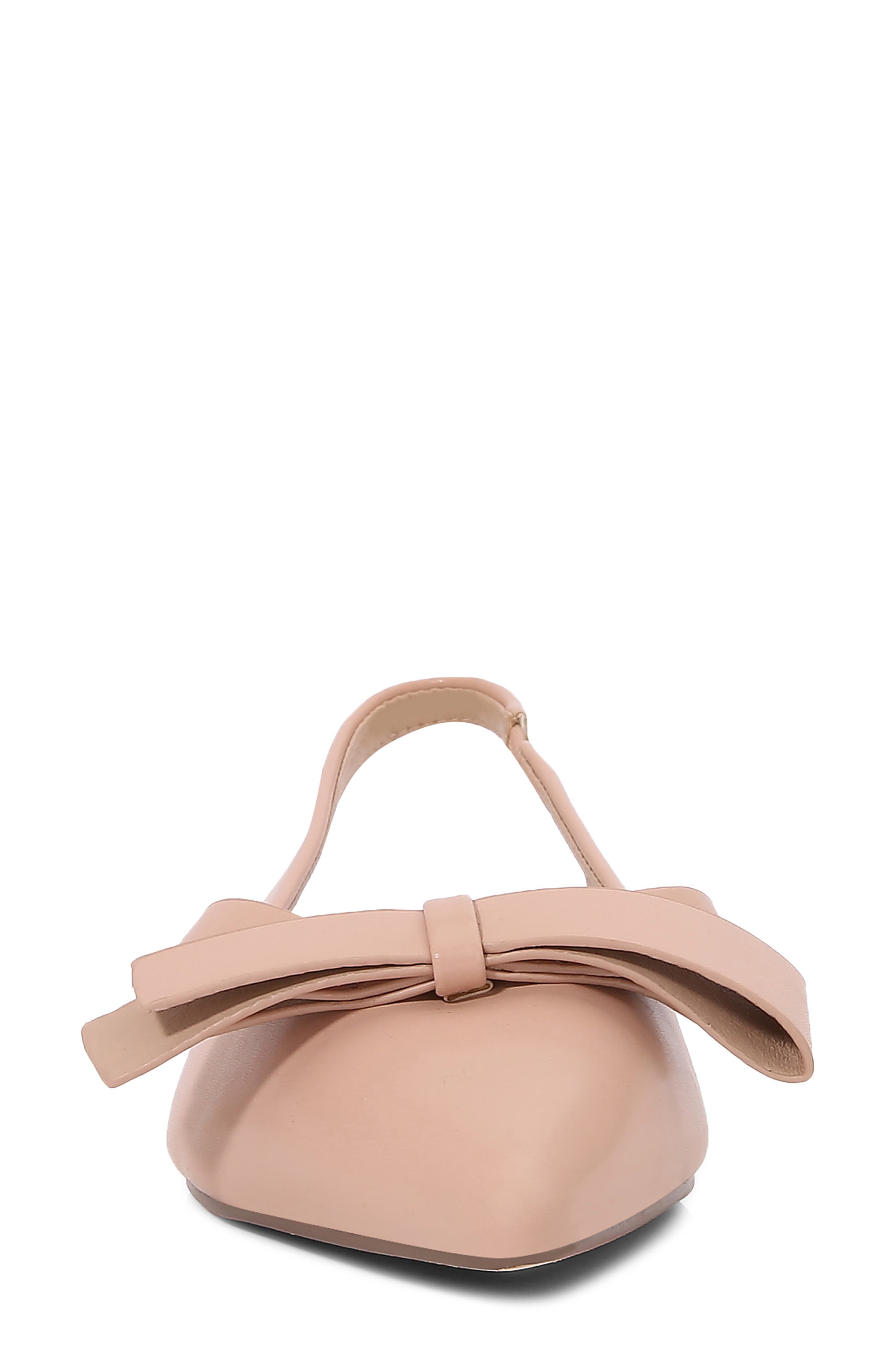 Cinnamon Bow Slingback Flat, Alternate, color, BEIGE