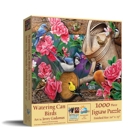 Watering Can Birds 1000 piece Jigsaw Puzzle for Adults