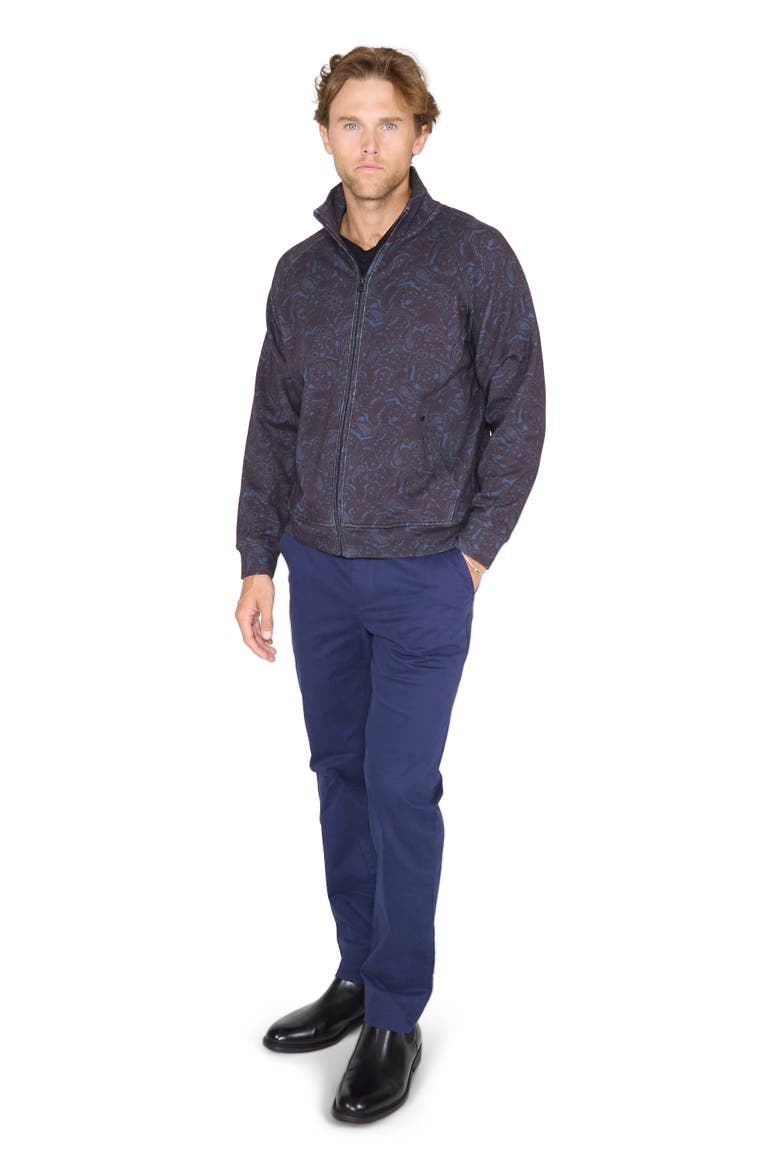 Neville Brushed Interlock Full-zip Jacket, Alternate, color, Madrid Paisley Navy