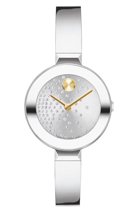 Bold Bangle Swiss Quartz Bracelet Watch, 28mm