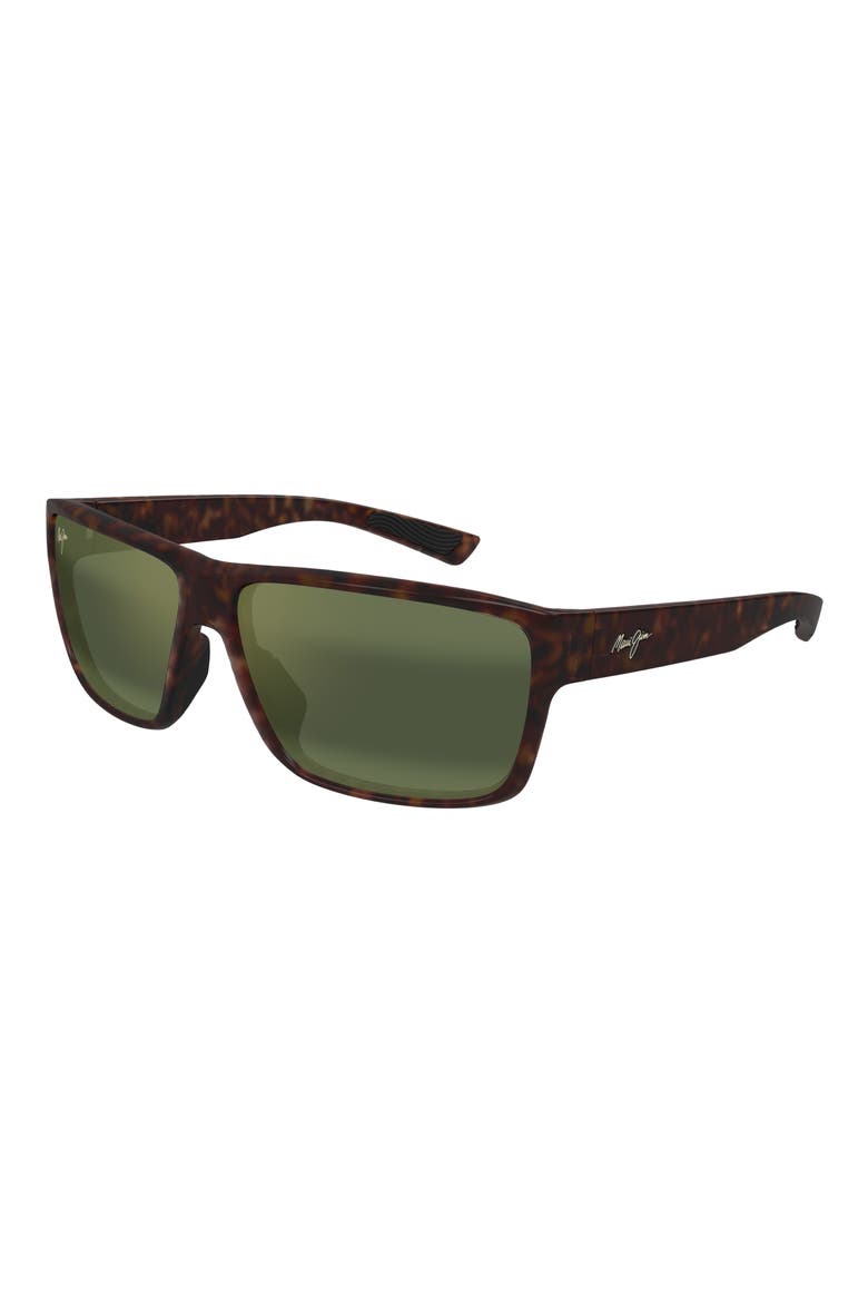 Uila 62mm Oversize PolarizedPlus2® Wrap Sunglasses, Alternate, color, MATTE DARK HAVANA