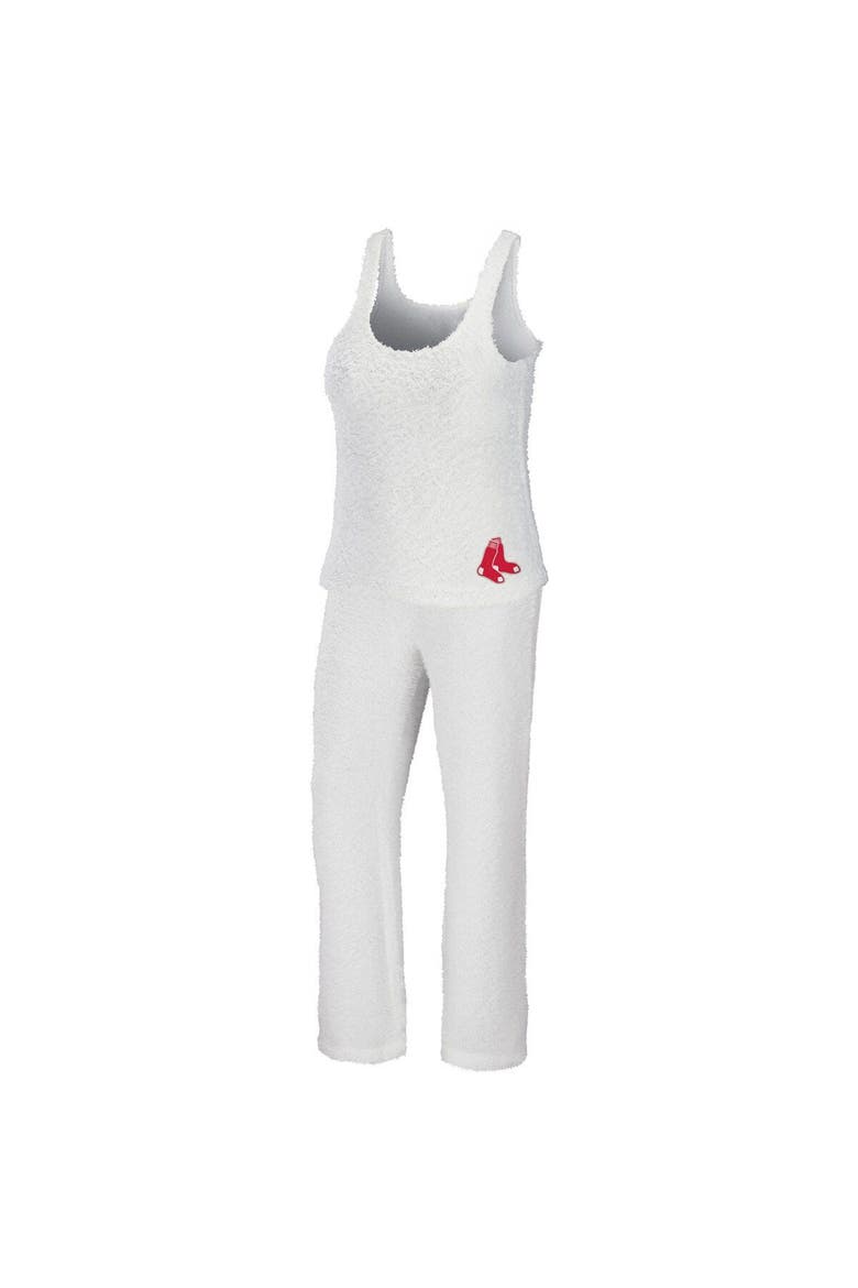 Women's WEAR by Erin Andrews Cream Boston Red Sox Plus Size Cozy Scoop Neck Tank Top & Pants Set, Main, color, Cream