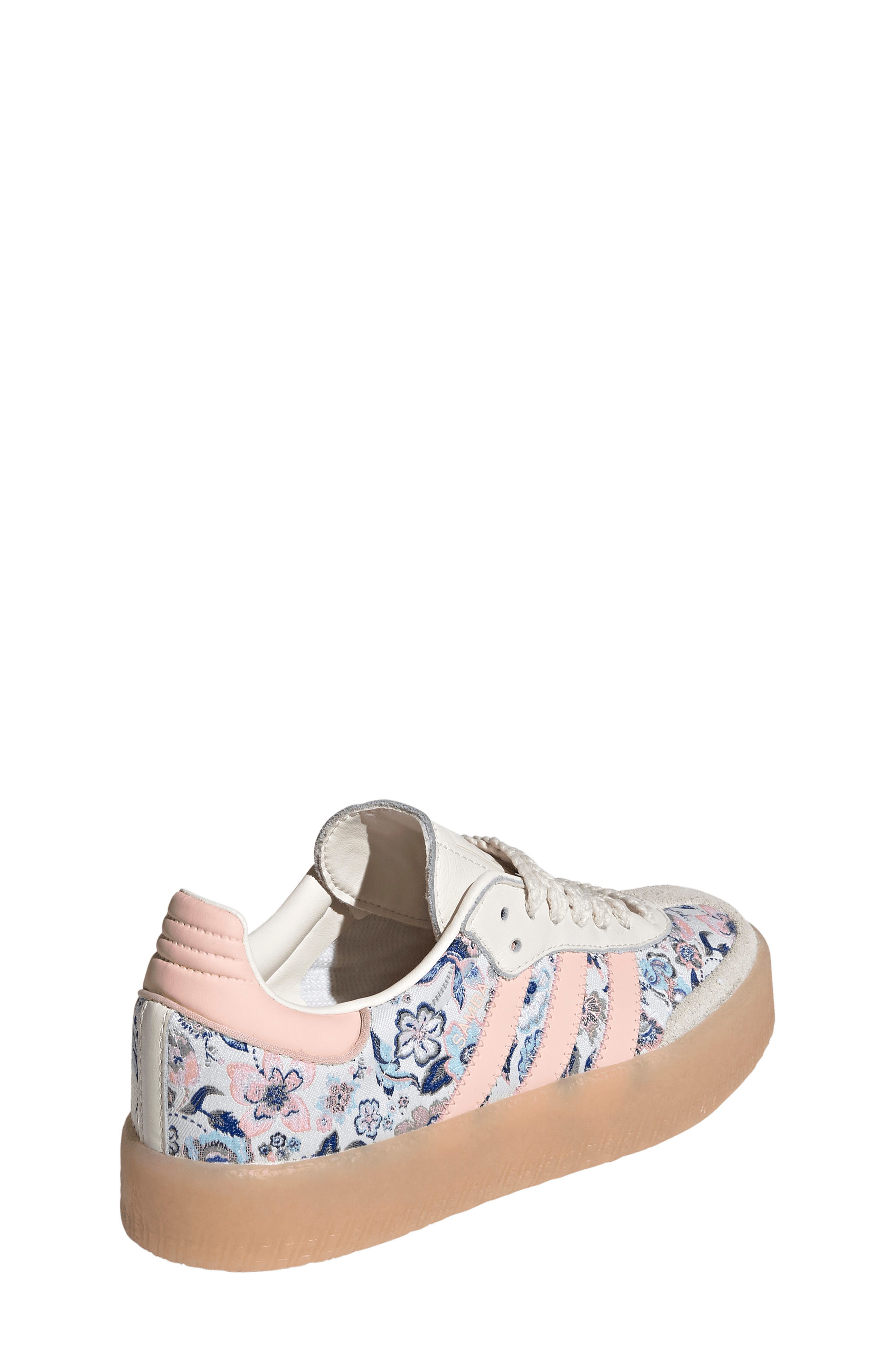 adidas Kids' Samba Sneaker, Alternate, color, Off White/ Blush Pink/ Gum 3