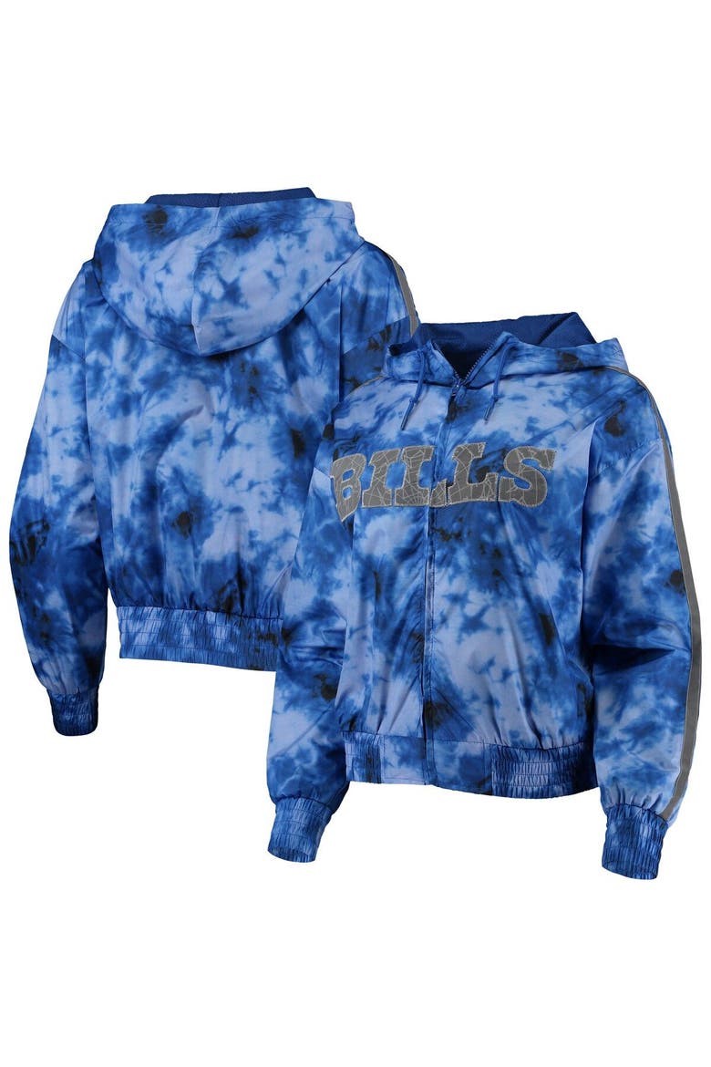 Women's Mitchell & Ness Royal Buffalo Bills Galaxy Full-Zip Windbreaker Hoodie Jacket, Main, color, Royal