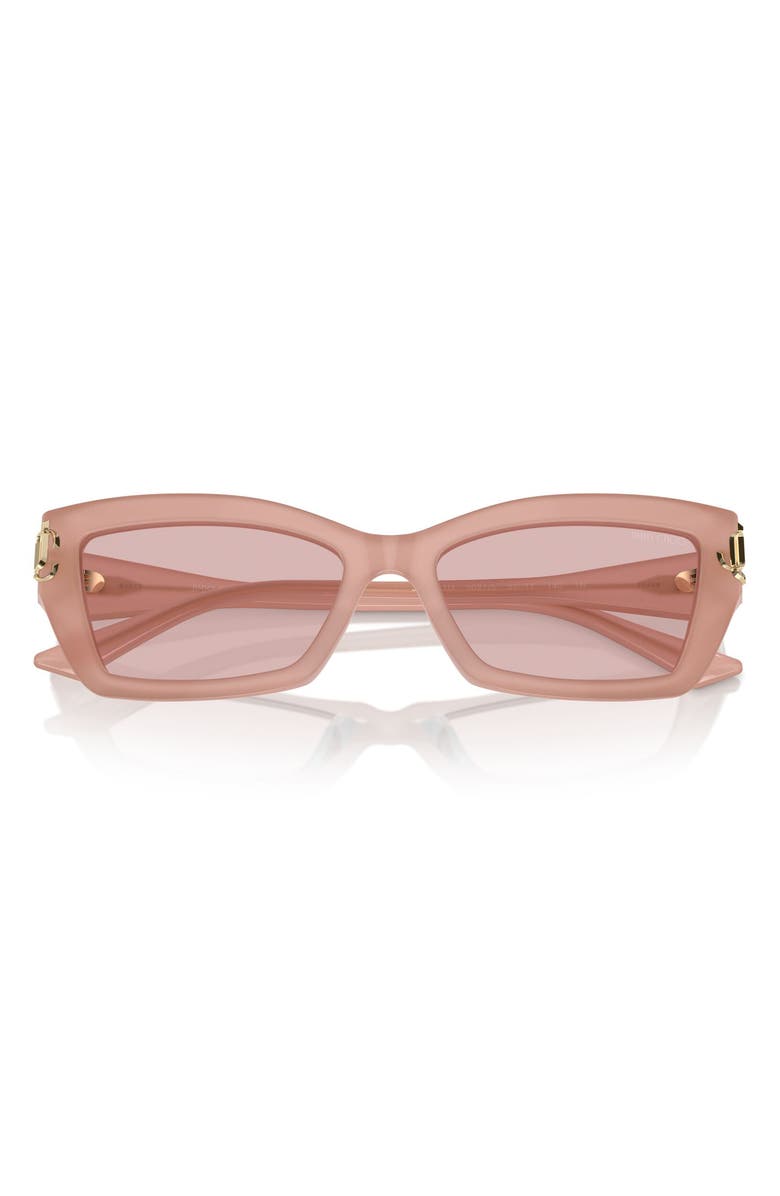 Jimmy Choo 55mm Cat Eye Sunglasses, Alternate, color, Opal Pink