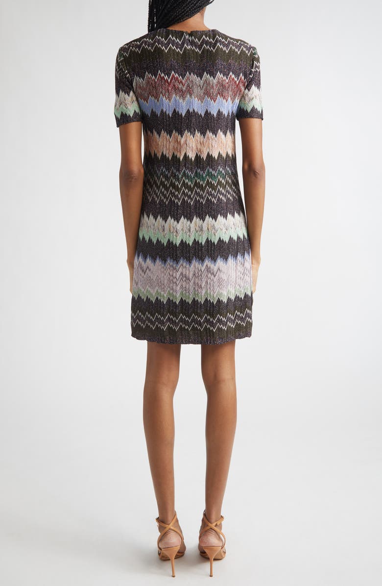 Missoni Metallic Raschel Knit Dress, Alternate, color, Multicolor Black