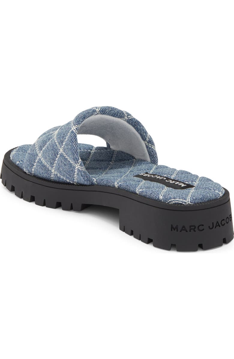 Marc Jacobs Quilted Denim Slide Sandal, Alternate, color, Light Wash Indigo