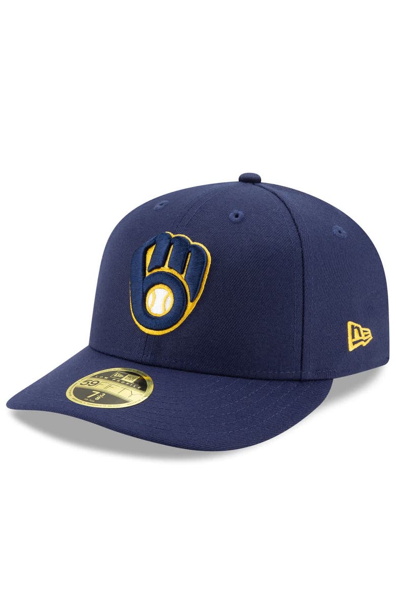 New Era Men's New Era Navy Milwaukee Brewers 2024 MLB Postseason Side Patch Low Profile 59FIFTY Fitted Hat, Alternate, color, 