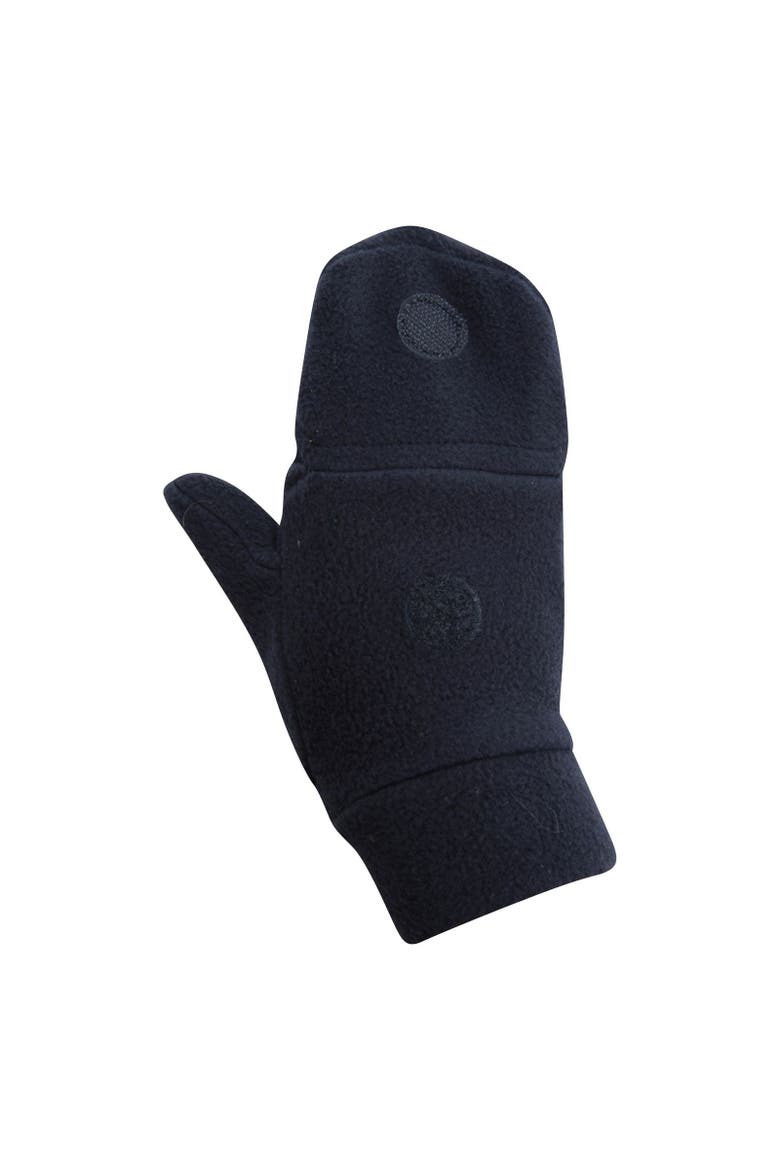 Childrens/Kids Fingerless Fleece Mittens, Main, color, Navy