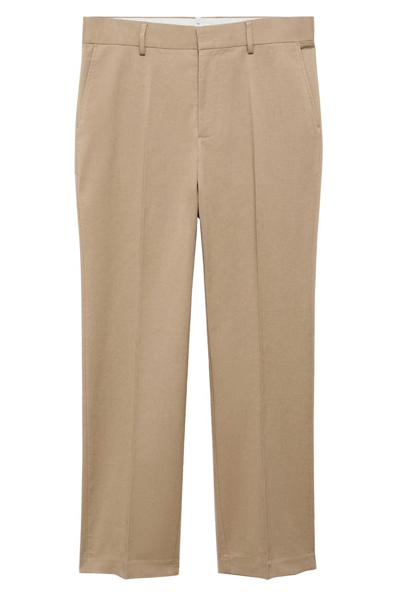 Regular Fit Straight Leg Tencel® & Cotton Pants, Main, color, MEDIUM BROWN