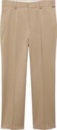MANGO Regular Fit Straight Leg Tencel® & Cotton Pants