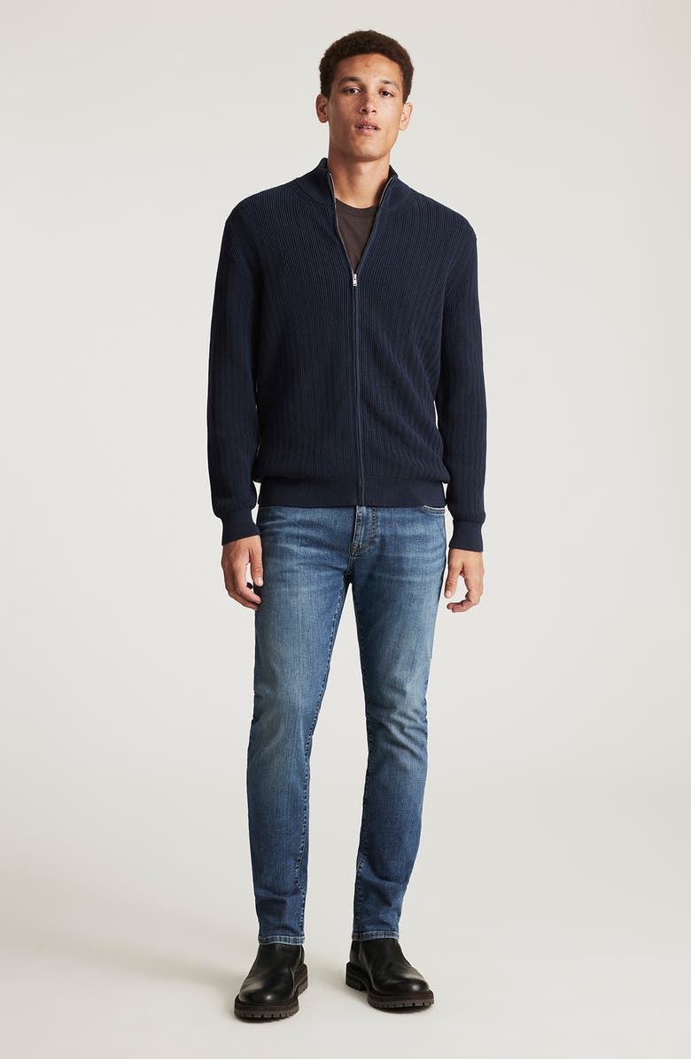 Mavi Jeans Zip Cardigan Sweater, Alternate, color, Total Eclipse