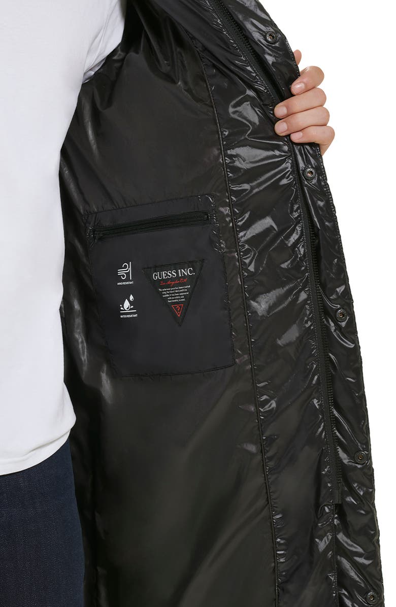 GUESS Long Puffer Coat, Alternate, color, 