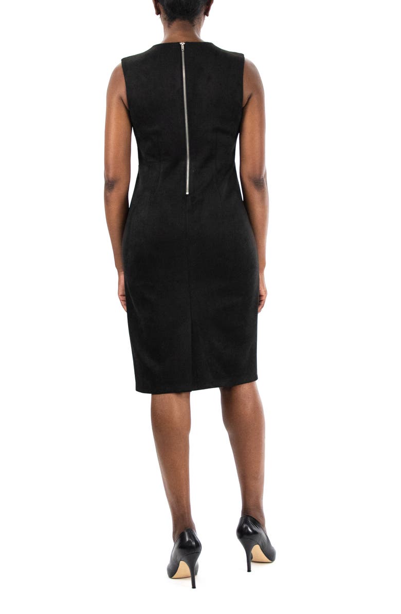 Nina Leonard U-Neck Scuba Dress, Alternate, color, 