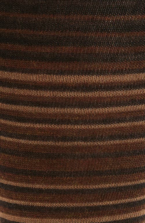 Nordstrom Gradient Stripe Wool Blend Dress Socks In Brown