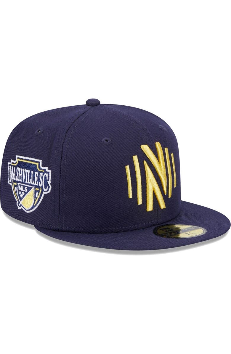 New Era Men's New Era Navy Nashville SC Patch 59FIFTY Fitted Hat, Alternate, color, Navy