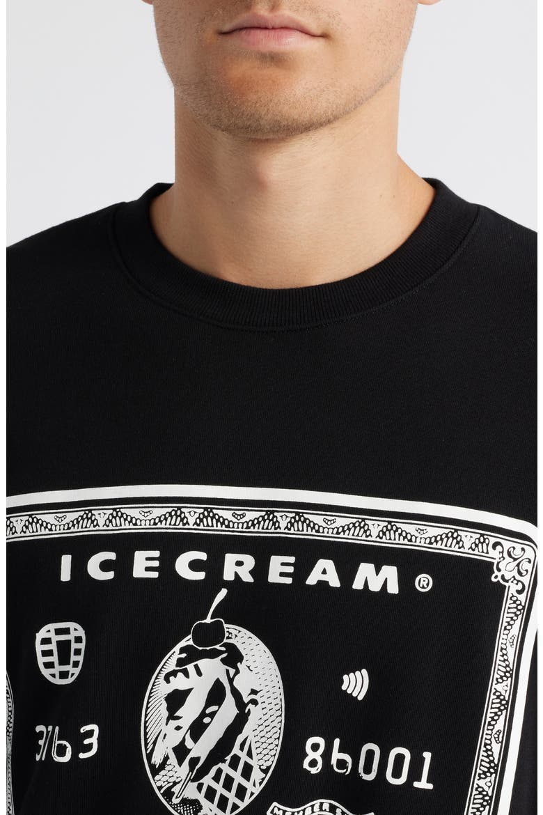 Card Cotton Graphic Sweatshirt, Alternate, color, BLACK