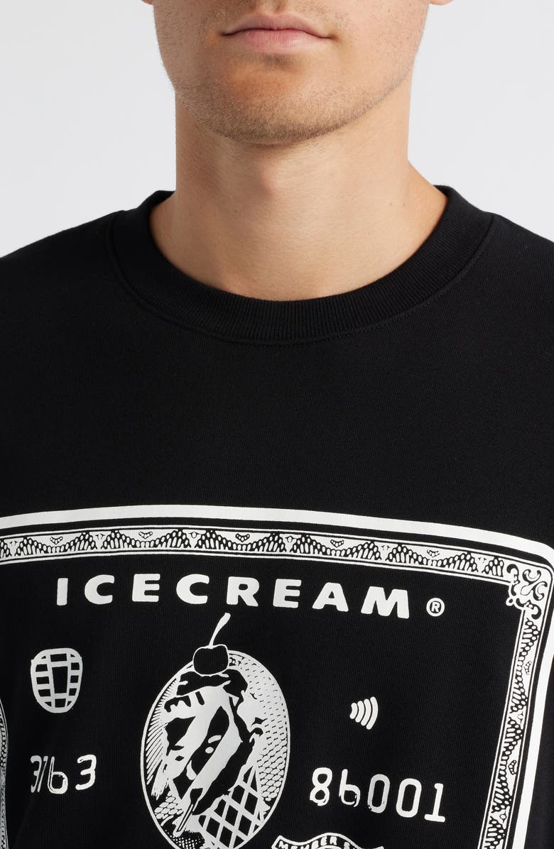 ICECREAM Card Cotton Graphic Sweatshirt, Alternate, color, Black