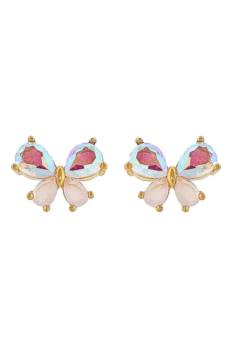 Kaleidoscope Butterfly Stud Earrings, Main, color, GOLD