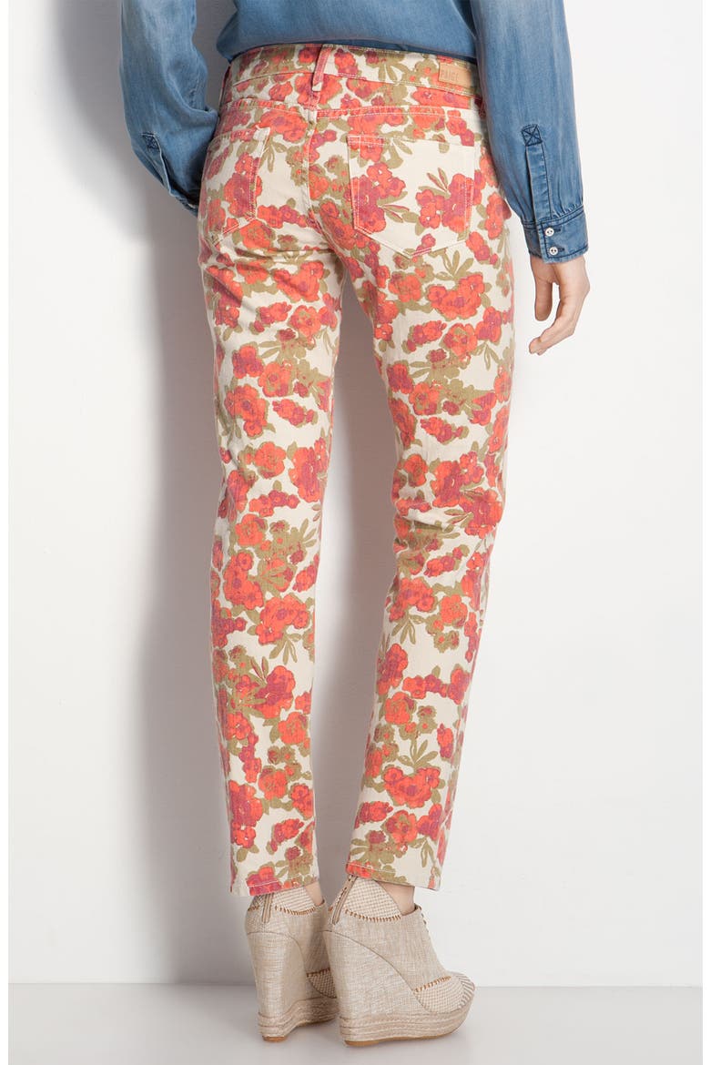 Denim 'Skyline' Floral Skinny Ankle Jeans, Main, color, CHELLO IVORY PRINT