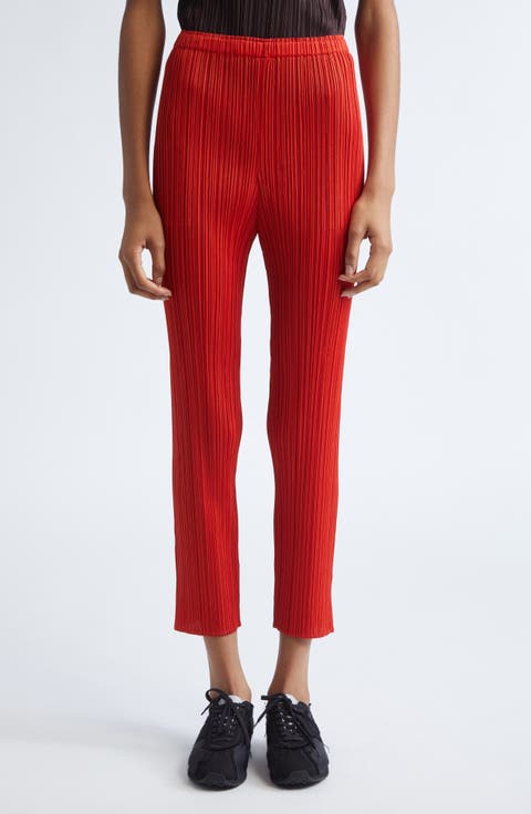 PLEATS PLEASE プリーツプリーズ　パンツ　希少　総柄　レッド Shop Red Pleats Please Issey Miyake Online | Nordstrom