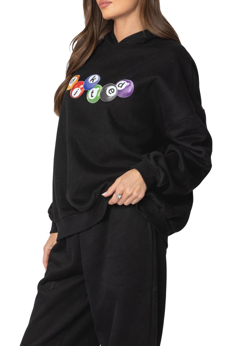 Billiard Logo Oversize Hoodie, Alternate, color, BLACK