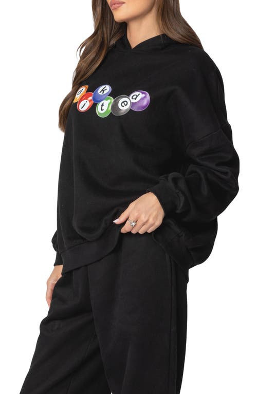 Edikted Billiard Oversized Hoodie In Black