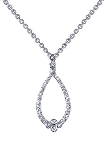 Lafonn Teardrop Pendant Necklace In White