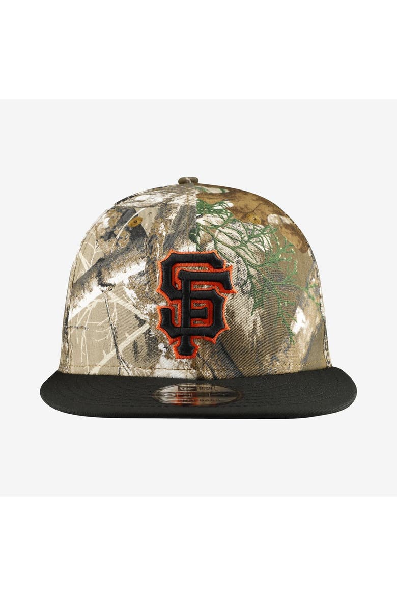 Men's New Era Camo San Francisco Giants Realtree Orange Pop 9FIFTY Snapback Hat, Alternate, color, Camo