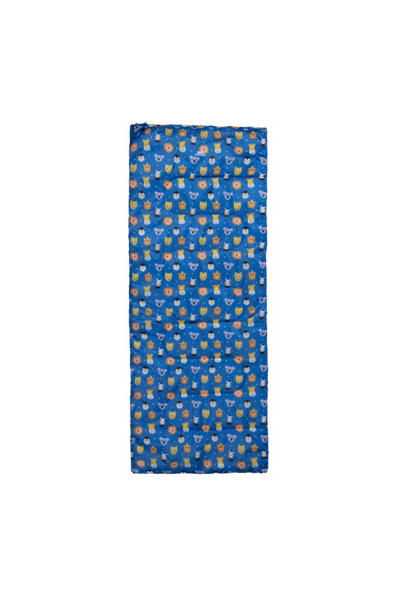 Childrens/kids Animal Print 2 Season Sleeping Bag, Main, color, Blue and Multicolored