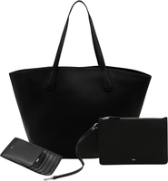 Italic Sienna Leather Tote and Albee Leather Card Holder Bundle