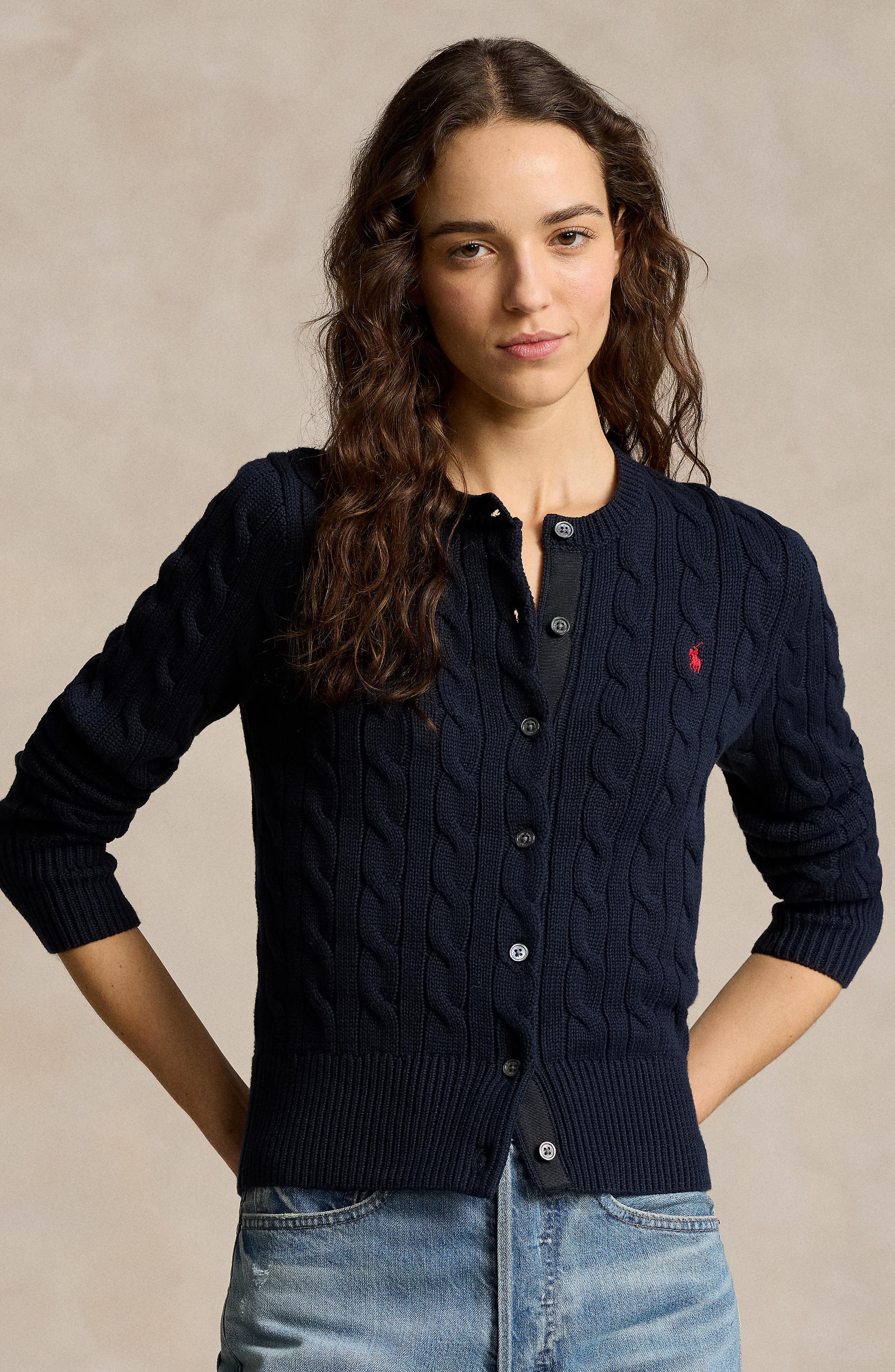 Cable Stitch Cotton Cardigan - image 2
