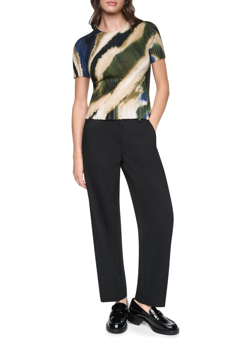 Print Mixed Rib Sweater, Alternate, color, BRUSHED RIVERSIDE