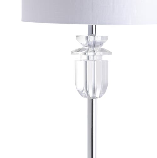 Jonathan Y Aria 63" Crystal/metal Led Floor Lamp In Clear/chrome