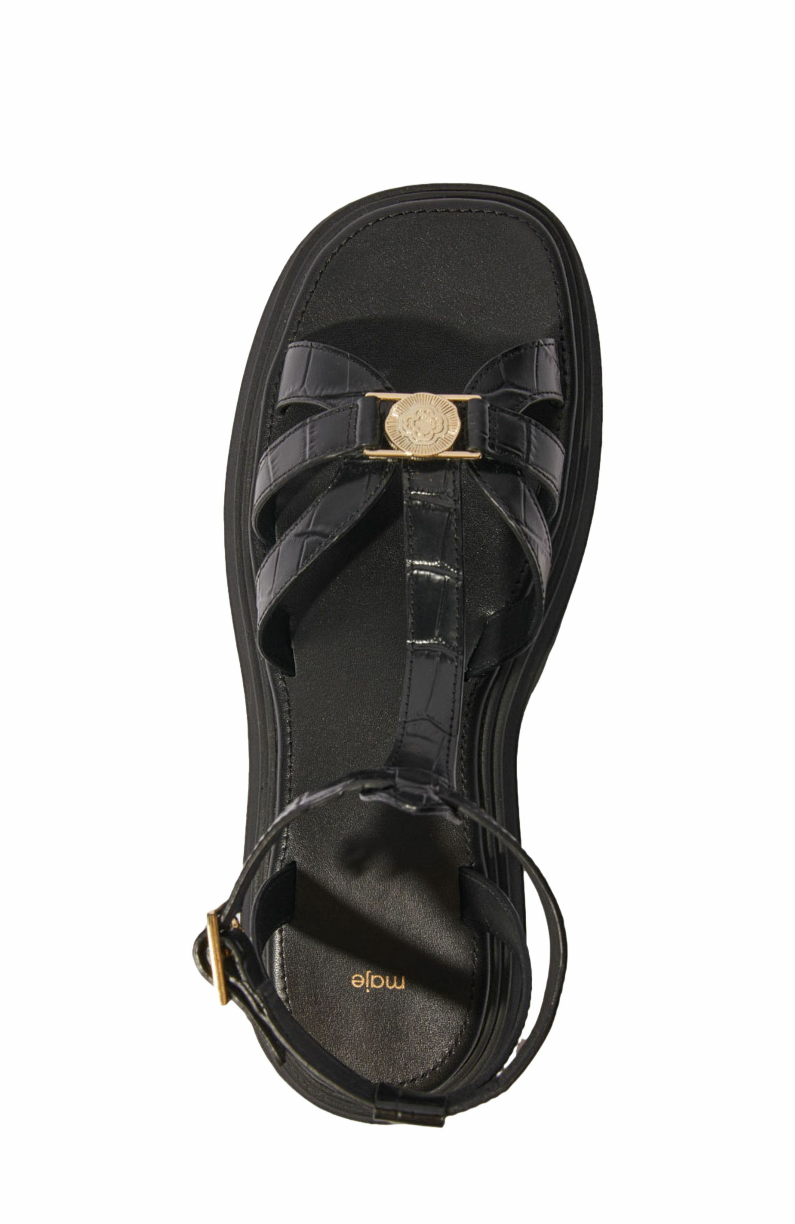 maje Flat sandals with tread, Alternate, color, 