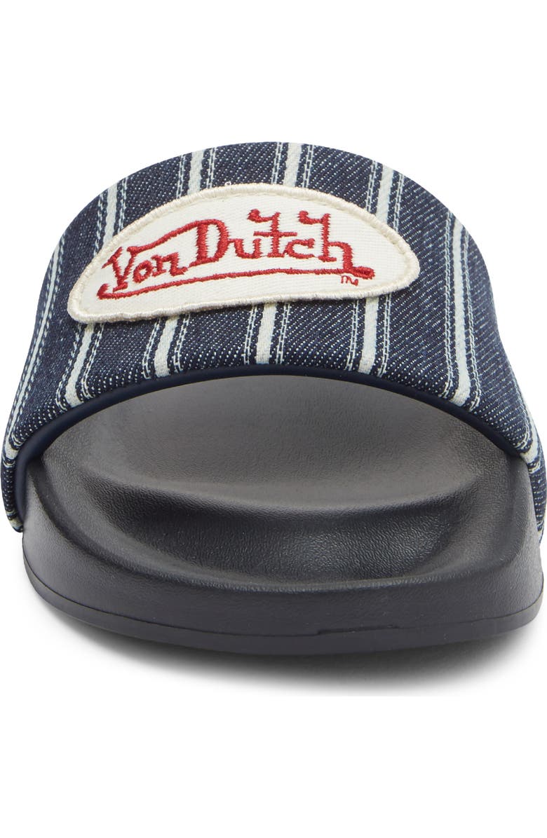 Von Dutch Gridlock Slide Sandal, Alternate, color, Black/ Navy