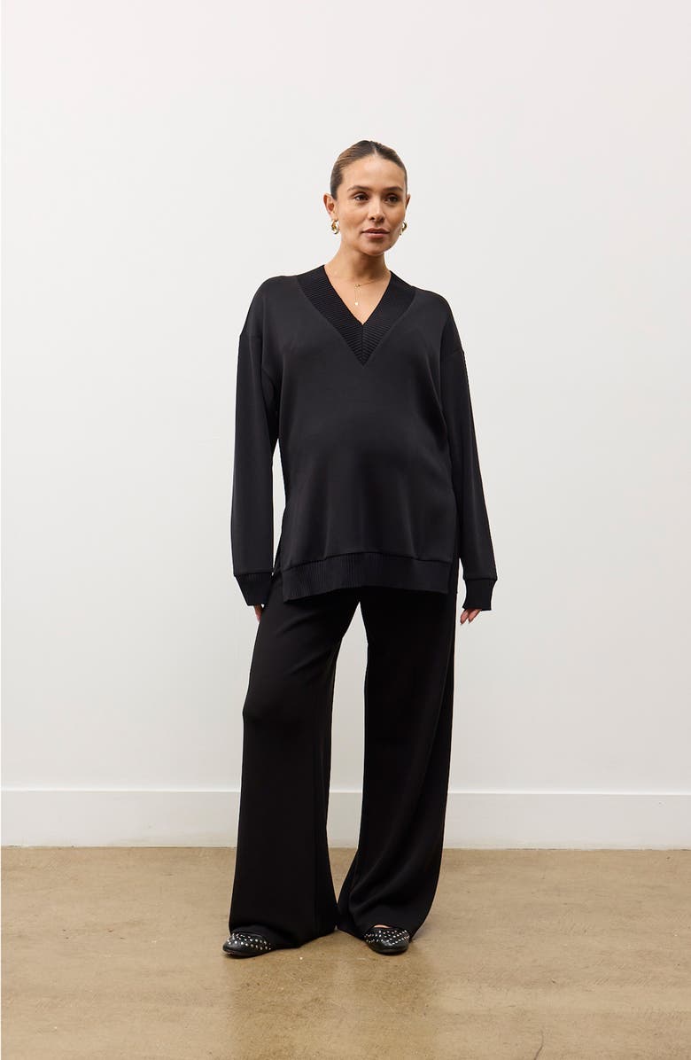 Portier Lucia Lounge Top, Alternate, color, Black