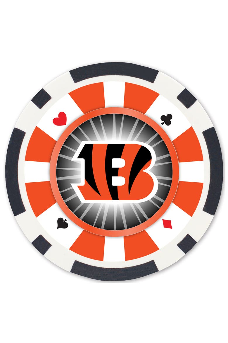 Cincinnati Bengals 100 Piece Poker Chips, Alternate, color, Multicolor