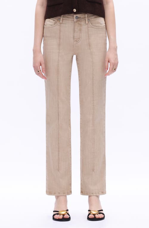 Bayeas Seamed High Waist Straight Leg Jeans In Brown