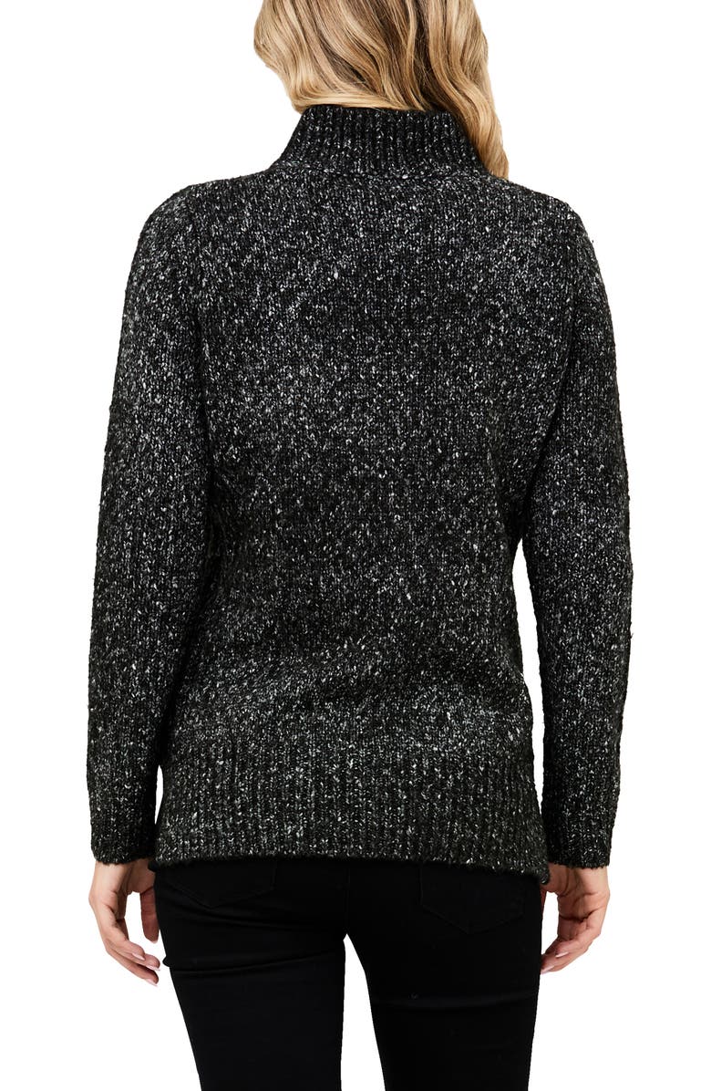 Ripe Maternity Cable Knit Mock Neck Maternity/Nursing Sweater, Alternate, color, 