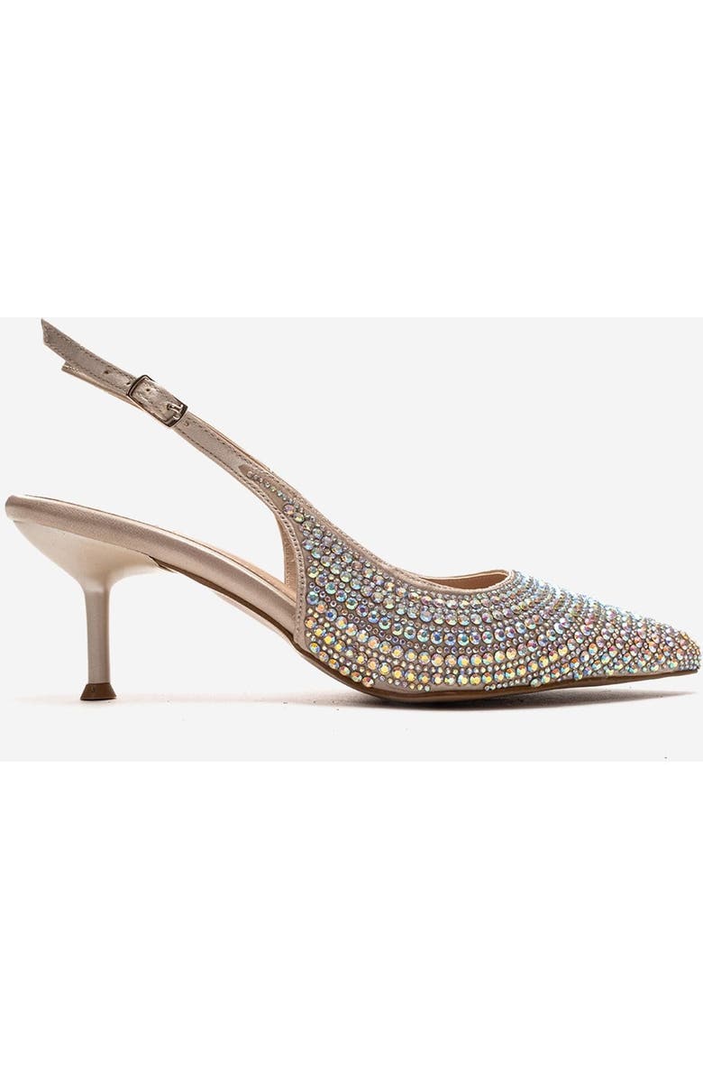 Prologue Shoes Yasmina Embellished Stiletto Pump, Alternate, color, Nude