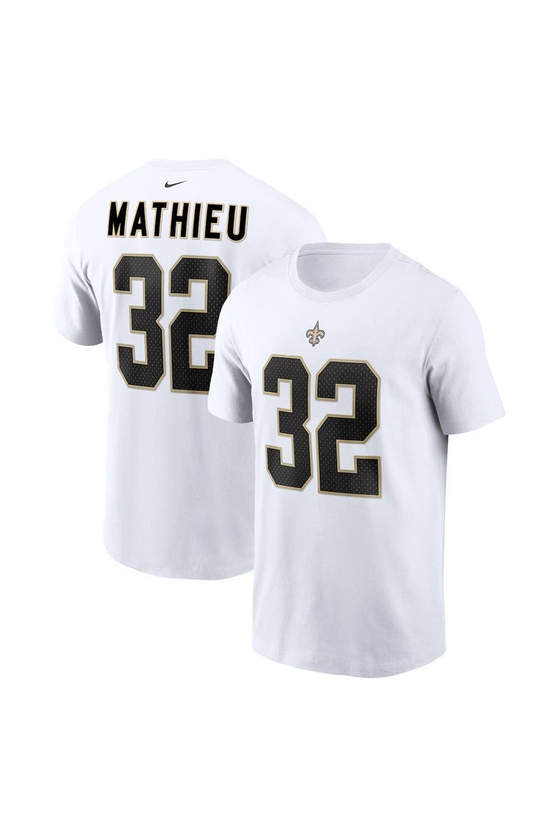 Men's Nike Tyrann Mathieu White New Orleans Saints Player Name & Number T-Shirt, Main, color, White