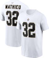 Nike Men's Nike Tyrann Mathieu White New Orleans Saints Player Name & Number T-Shirt