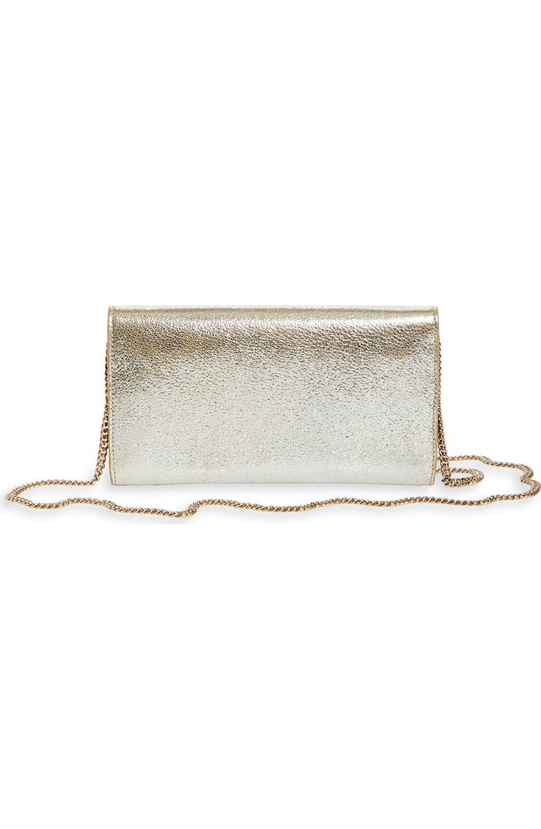 Jimmy Choo Emmie Glitter Leather Clutch, Alternate, color,