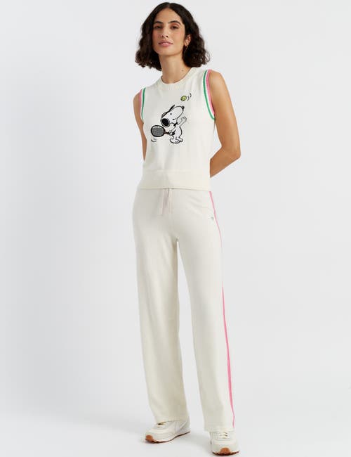Chinti & Parker Cream Cotton Peanuts Racquet Club Tank