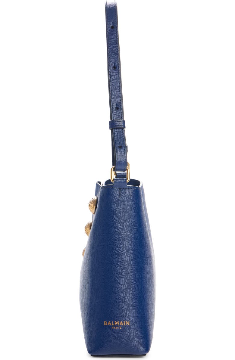 Balmain Embleme Leather Handbag, Alternate, color,